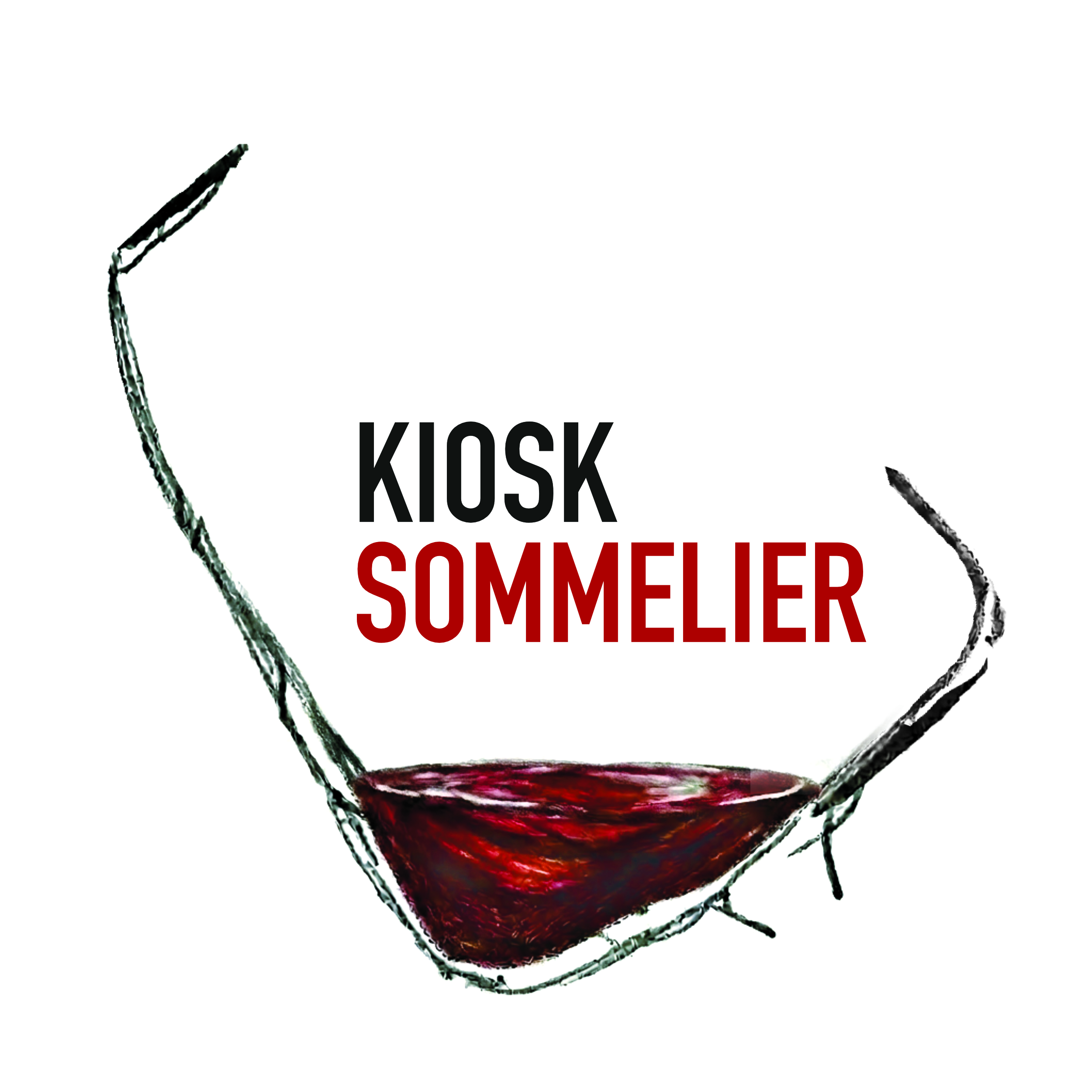 Kiosksommelier – Logo mit Rotweinglas